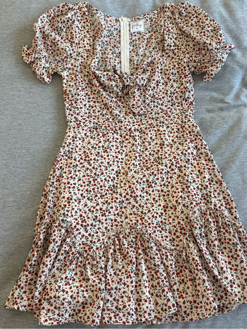 Floral Tie-Front Mini Dress Princess Polly